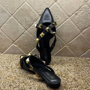 Cape Robbin black mule with gold studs. Size 8. Never worn